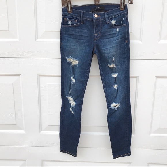 J BRAND skinny Demented trouble Jeans 24 destroy - Picture 2 of 8